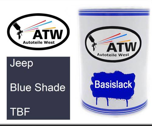 Jeep, Blue Shade, TBF: 500ml Lackdose, von ATW Autoteile West.